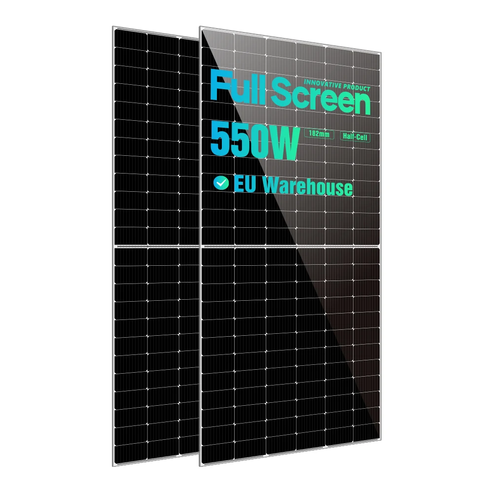 

High effici black frame full-screen 500 watt solar panel cell monocrystalline 550w half