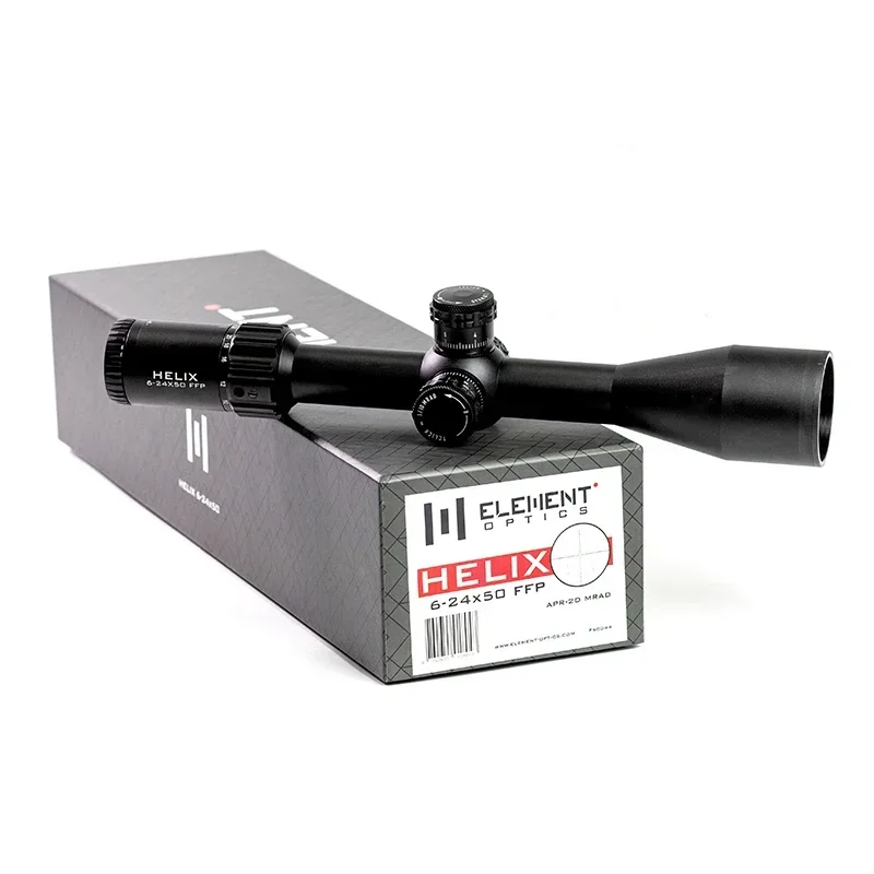 100% Original ELEMENT Optics HELIX 6-24X50 FFP First Focal Plane Riflescope w/ Zerostop 30mm Tube APR-2D MRAD Reticle RifleScope