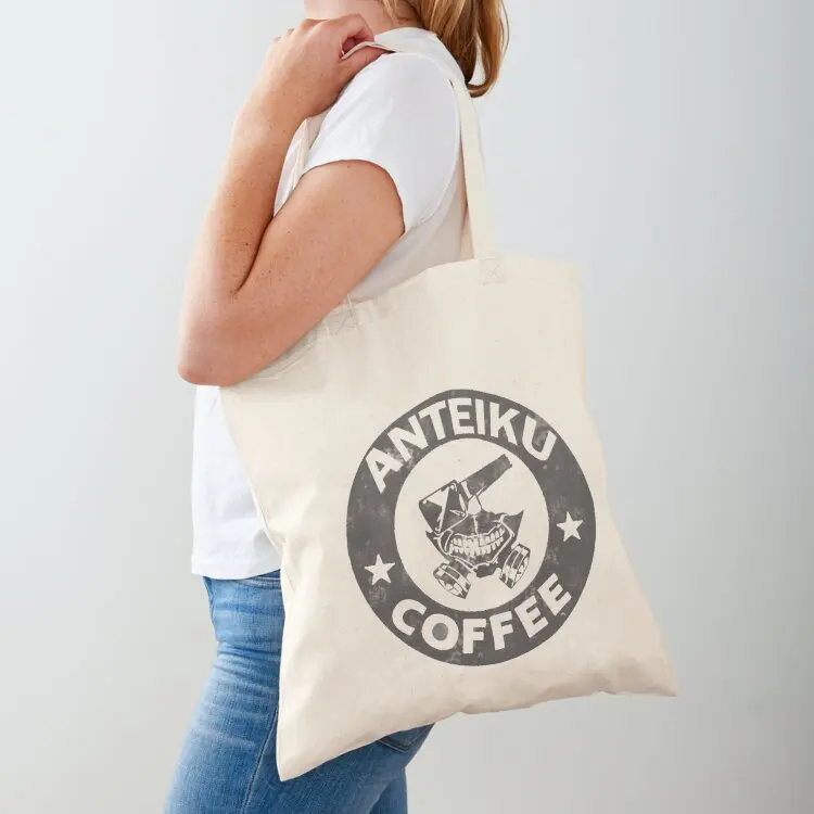 Anteiku Coffee Vintage Tote Bag reusable shopping bag Portable shopping bag Women's shopper