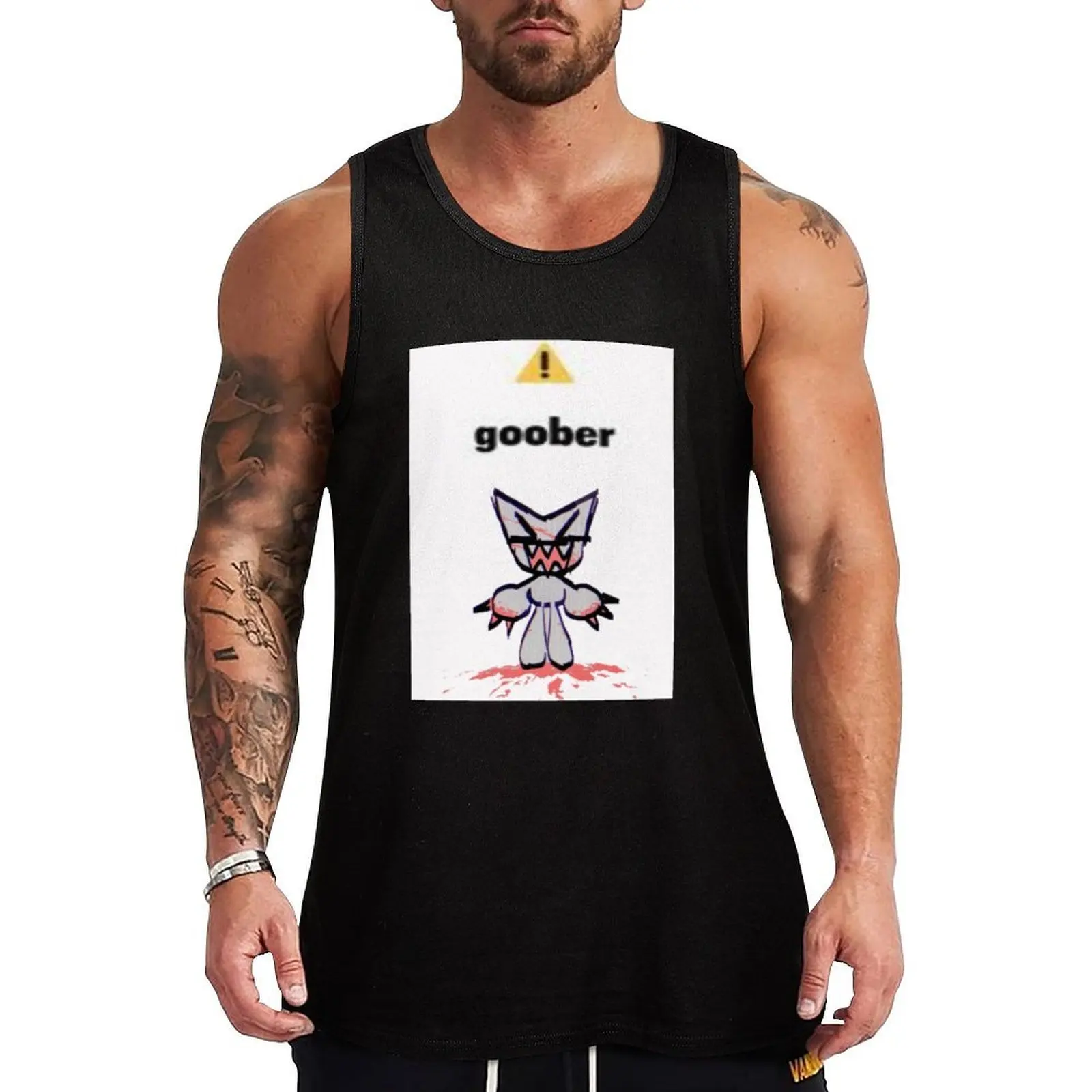 

Femanyl Goober warning Tank Top Outdoor UV Tank Top Sun Protection Sleeveless Shirt