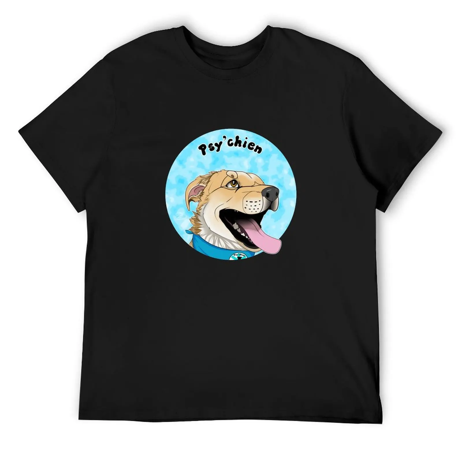 Psy'chien Smiling T-Shirt plus sizes graphic t shirts blacks oversized slim fit t shirts for men