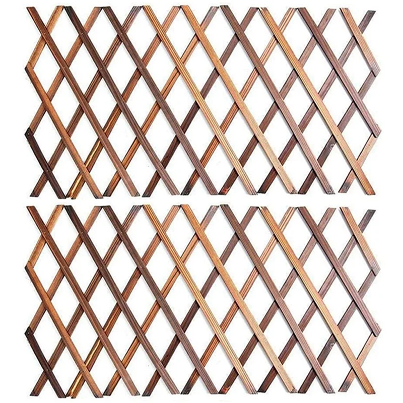 

3X Expanding Wooden Garden Wood Pull Mesh Wall Fence Grille For Home Garden Sub Garden Decoration Climbing Frame