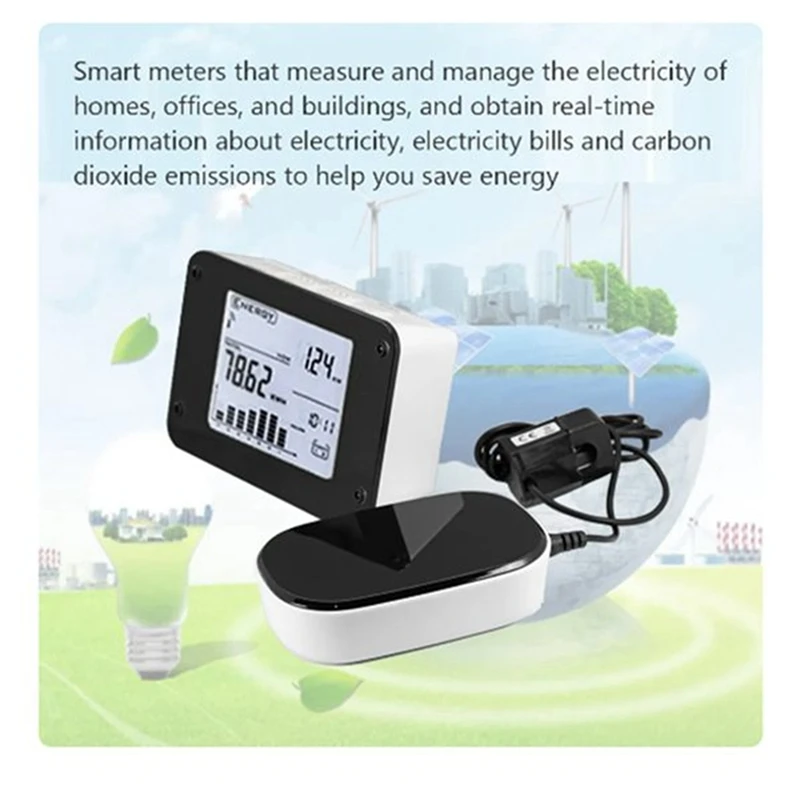 Wireless Electricity Monitor To Track Energy Usage In Real Time For Single Or Three Phase Power Meter(2 Transformer) Easy To Use