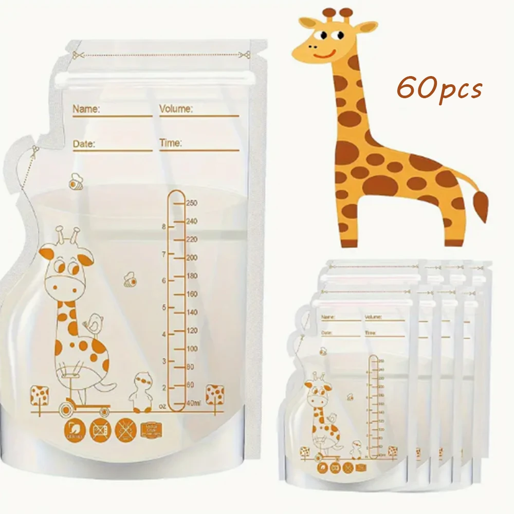 30/60 Pack 250 ml BPA Gratis Melk Opbergzakken Veilige Moedermelk en Babyvoeding Diepvrieszakken voor Gemakkelijk Voeden