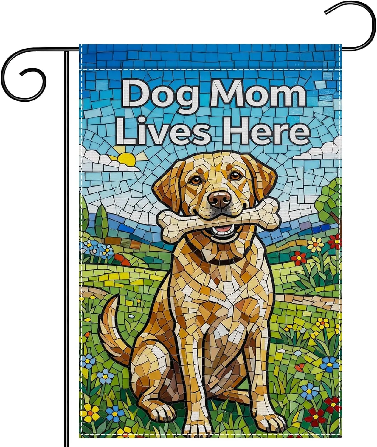 Welcome Yellow Lab Dog Garden Flag 12x18 Inch for Yard Decor aaz