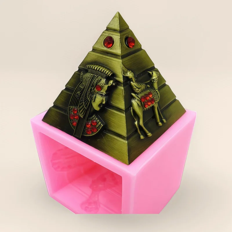 Egypt Pyramid Silicone Mold for 3D Mousse Cake, DIY Plaster, Candle, Chocolate, Pudding - Kitchen Cooking Tool