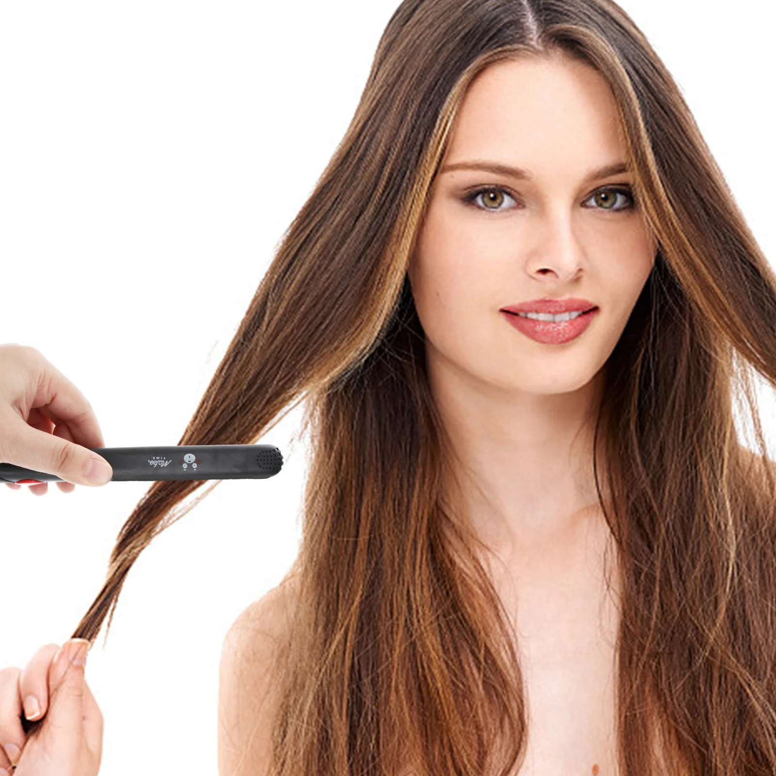 

Dual Function Hair Straightener Curler Mini Styling Iron for All Hair Types Portable and Lightweight Travel Use Black