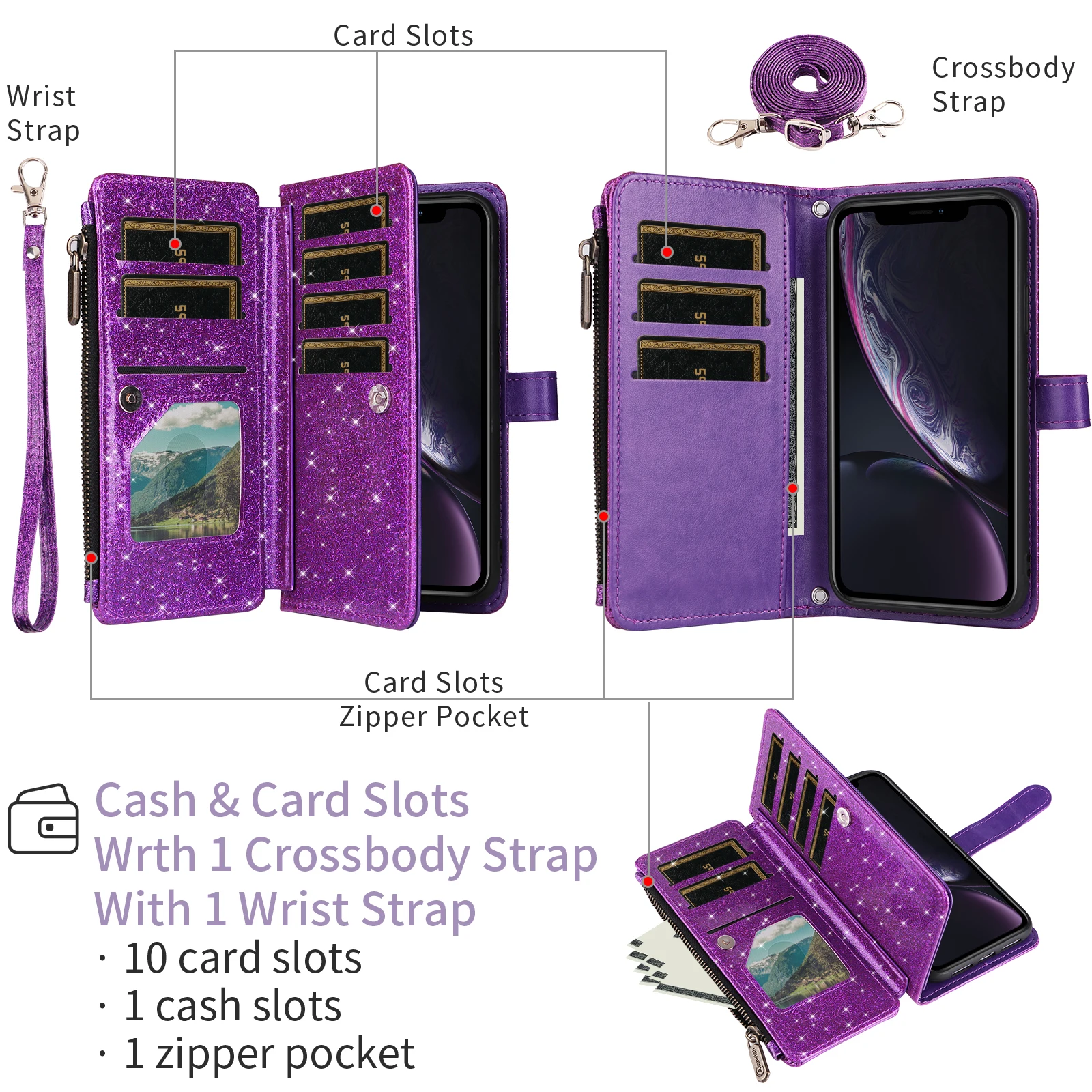 Etui z klapką na telefon Samsung Galaxy S25 S24 S23 S22 S21 + Plus Ultra FE A06 A05S A14 A15 A16 A24 A25 A34 A35 A55 A54 A53 — zdjęcie produktu 5