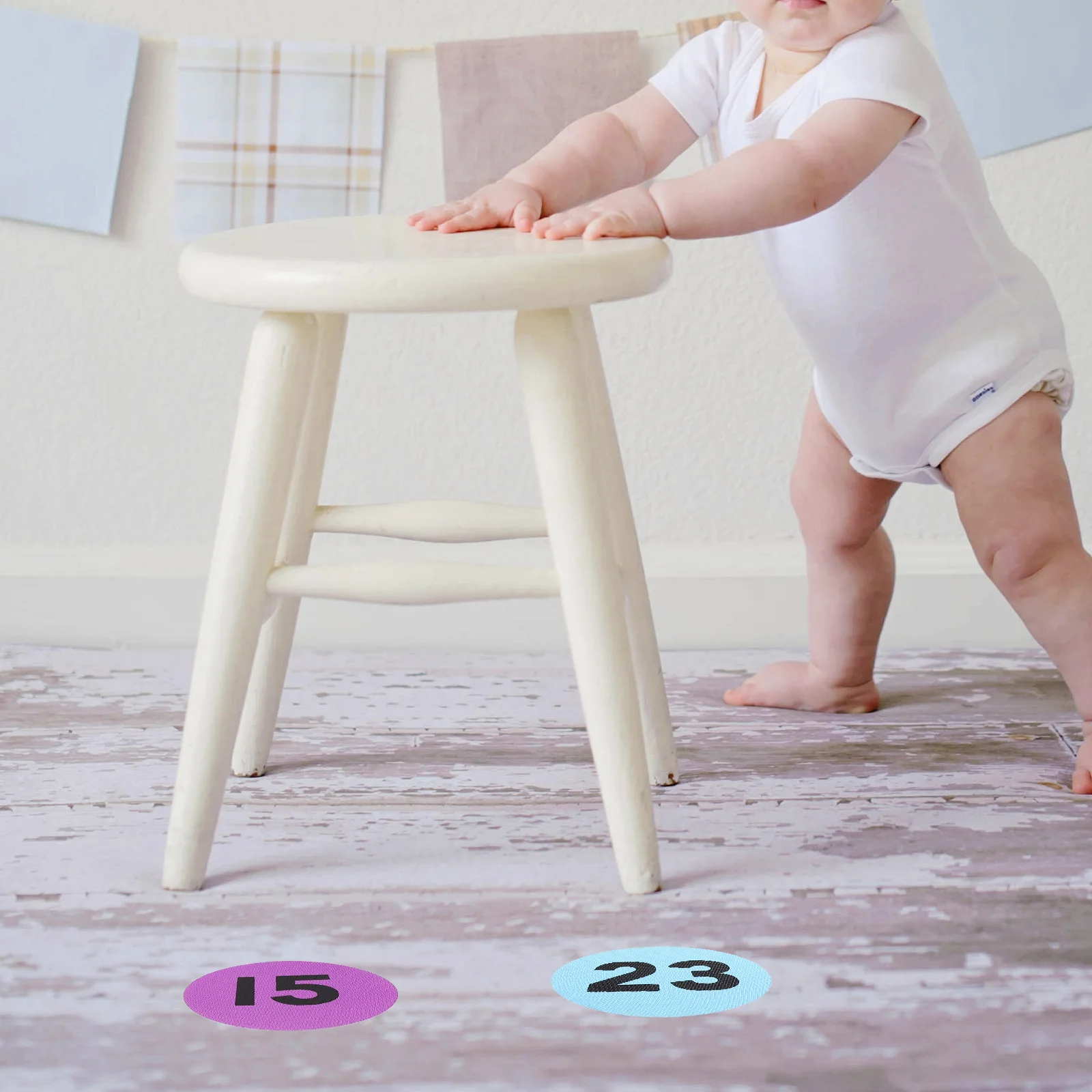 

36 Pcs Number Training Colors Nylon Material Indoor Outdoor Educational Toys Carpet Dots Marker Classroom Supplies