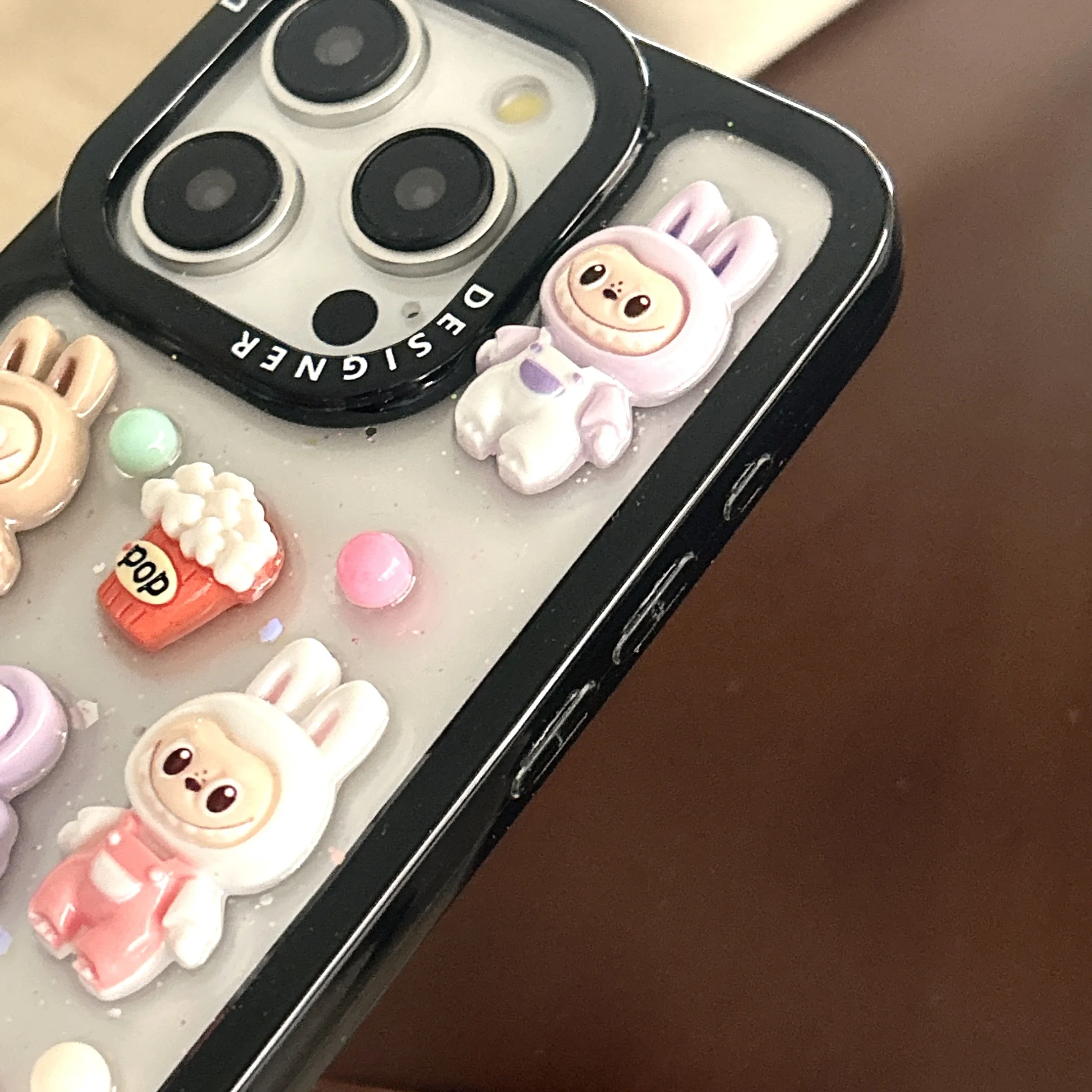 New Trendy  Resin drip glueCartoon Phone Case For iPhone 15 14 13 12 11 Pro Max Plus 15plus 14plus Fashion Cartoon  Cover