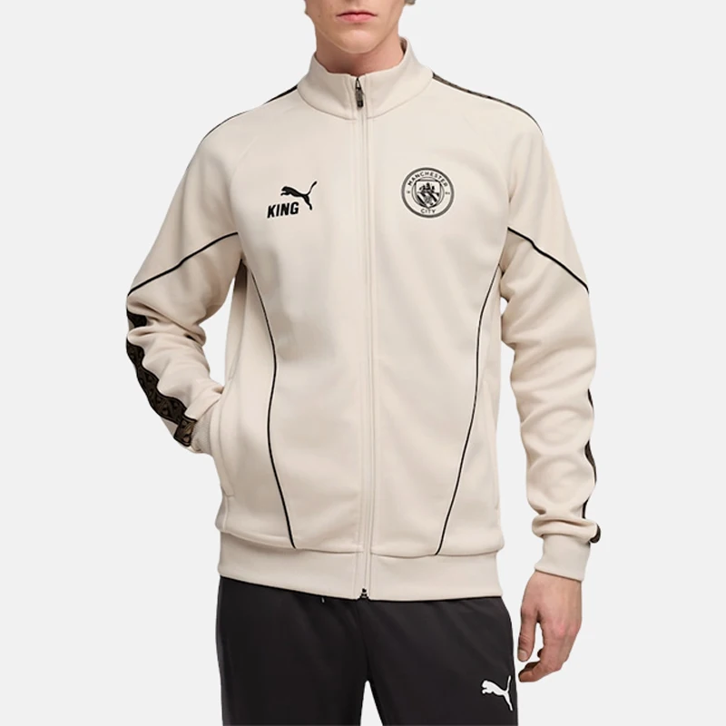 Puma Authentic Manchester City Logo Moisture-Wicking Daily Zipper Hoodie Jacket pour homme 782173-12