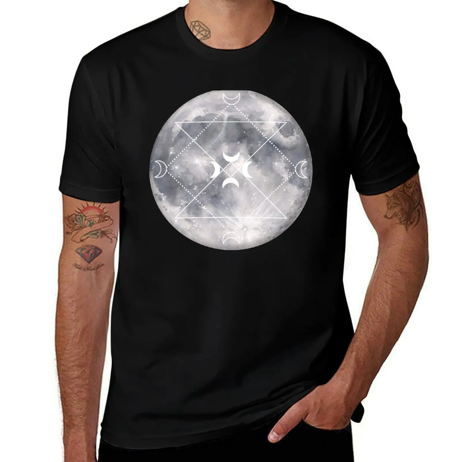 Magic moon T-Shirt Classic Graphic Short Sleeve Top T-Shirt