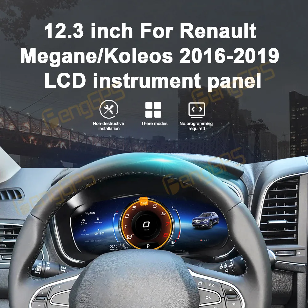 

Car LCD Dashboard For Renault Megane Koleos 2016-2019 Digital Cluster Instrument Panel Cockpit Multifunctional Speedometer