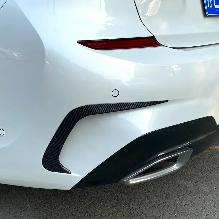 Parachoques trasero Canard Splitter Fin Cover Side Wing Spoiler Sticker para BMW Serie 3, G20, G28, M Sport, 318i, 320i, 325i, 330i, 2019-2023