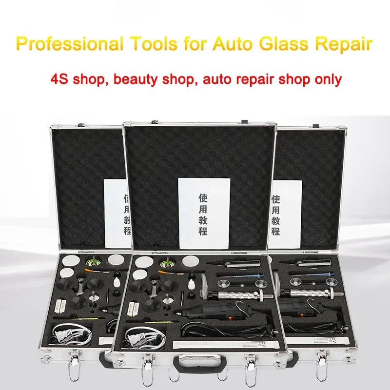 1PC Auto Glass Repair Kit Front Windshield Repair Crack Professional Accessories Toolbox Windshield Repair Drill