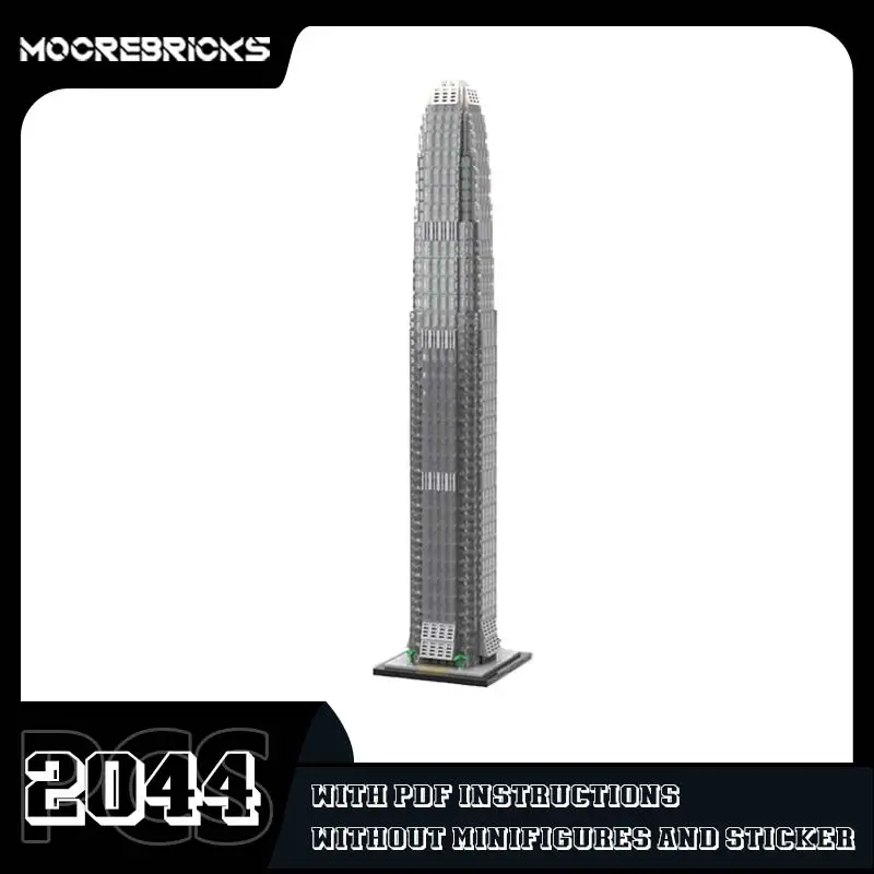 

Hong Kong Two International Finance Centre Model Famous Architectural 1:800 Scale Building Blocks Bricks Toys Gifts Collection