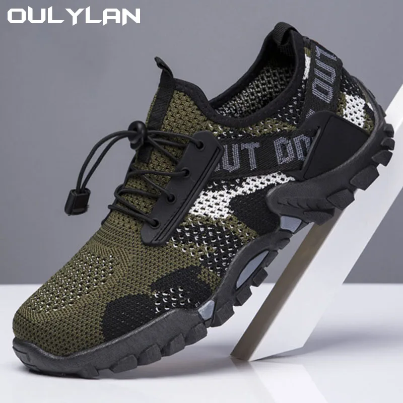 Oulylan Men Outdoor Hiking Trekking Shoes Climbing Shoes Mountain Outdoor Non-slip Hunting Male Comfy Sport Trail Soft