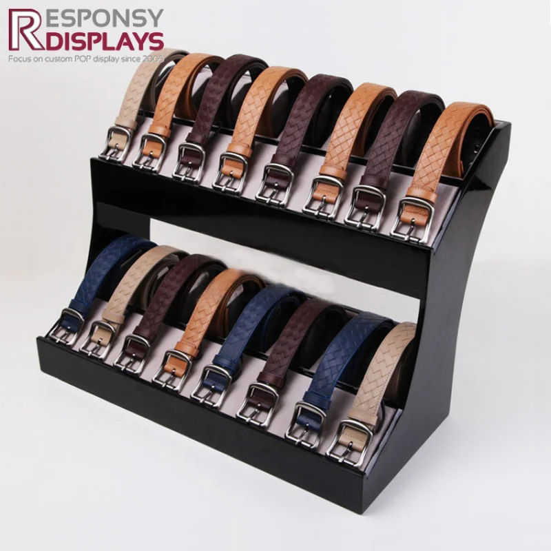 custom.Fashionable Detachable and Removable Counter Metal Belt Display Stand