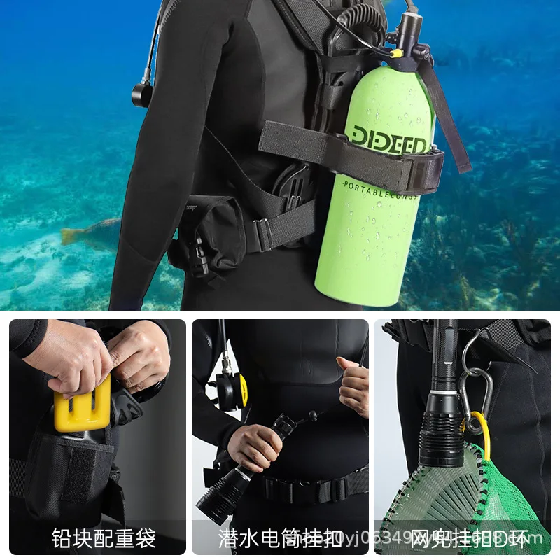 New 4-liter X7000 diving snorkeling equipment scuba diving breathing apparatus fish gills oxygen cylinder spare