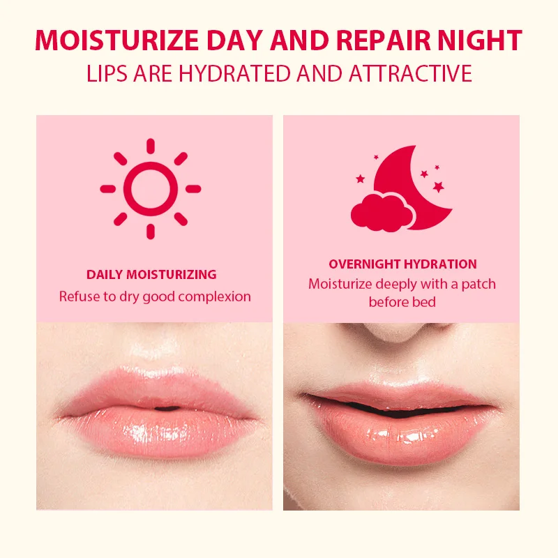 LOTTIEYA Lip Mask Sleeping Mask Lip Care Durable Moisturizing Hydration Lip Scrub Sodium Hyaluronate Lip Blam Glycerin Skincare