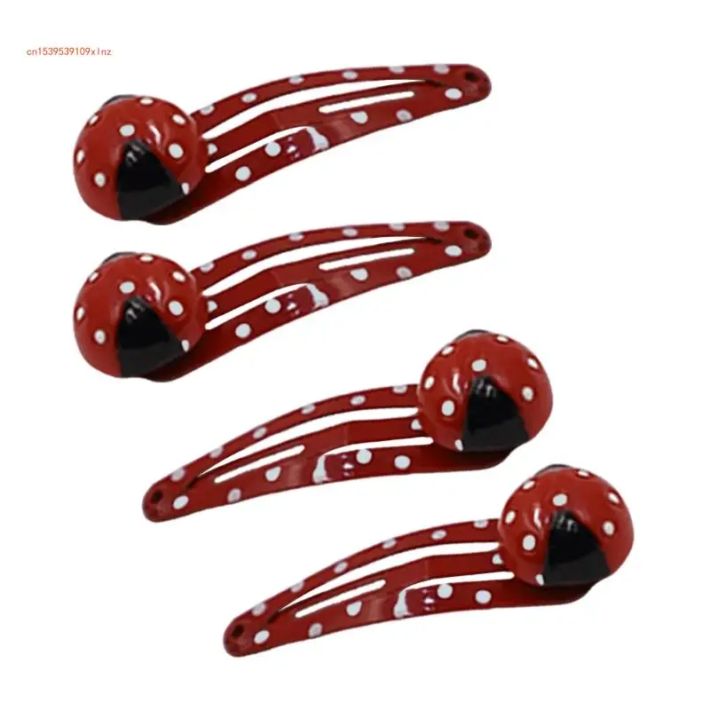 Ladybugs Side Hair Pin Hair Clip Festival Theme Hairpin All Age Side Clip 4PCS