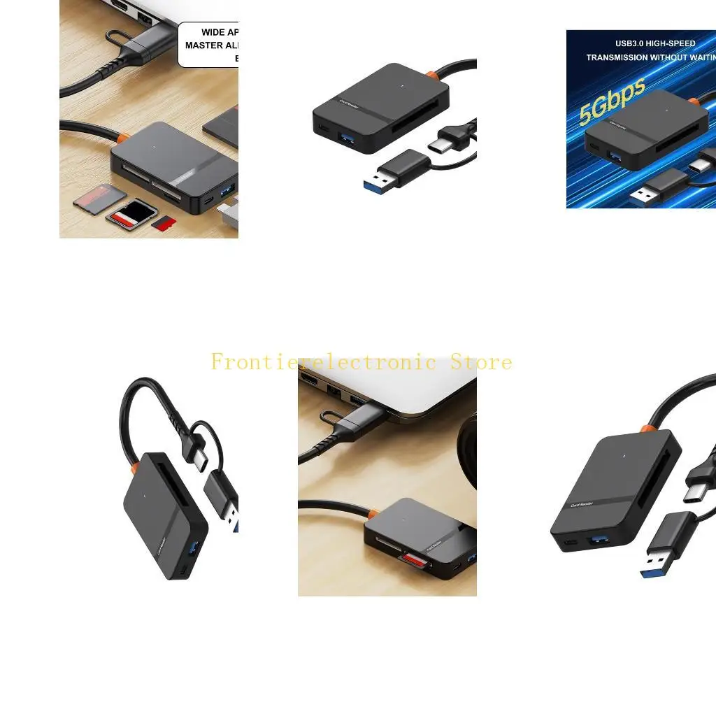 

G8DB OTG Adapters Card Reader for Smartphones Computers Supports Multiple Card Formats USB C USB A Port