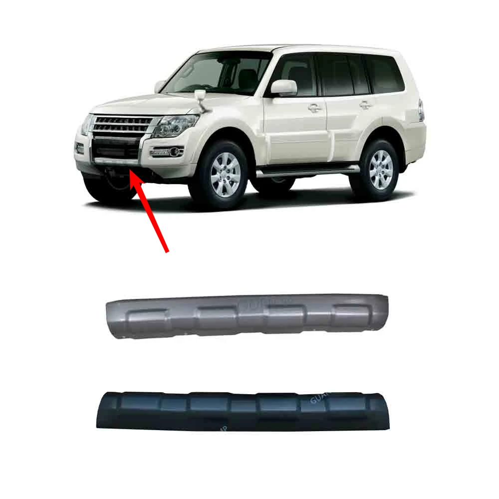 

1 шт. черная или серебристая защита переднего бампера для Pajero V98 2015-2020, передняя база лицензии для Montero, бампер для Shogun 6405a189