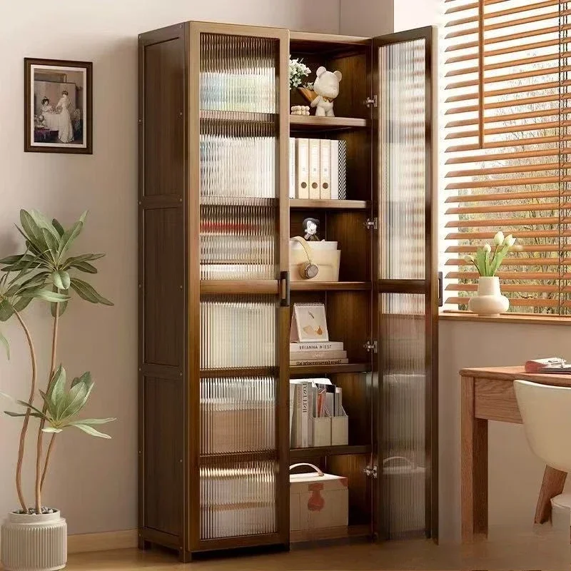 

Storage cabinet, simple, solid wood, against the wall, bookcase, bookshelf, shelf, living room, home, bedroom