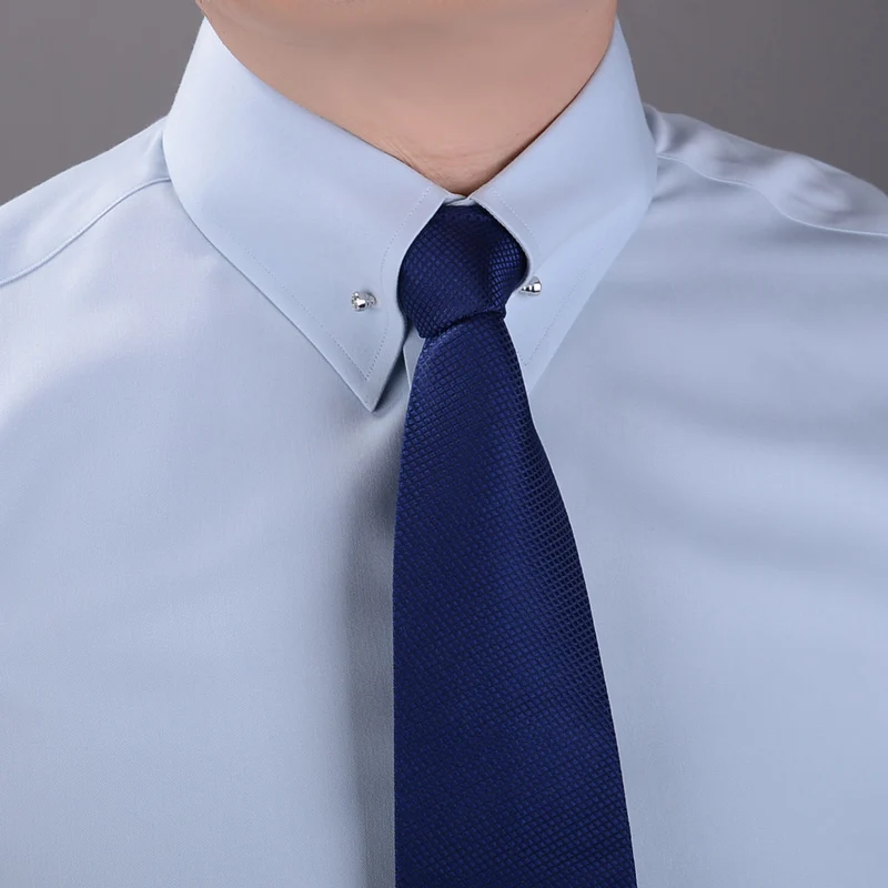 empire collar French shirt men's long sleeve professional custom shirt for men