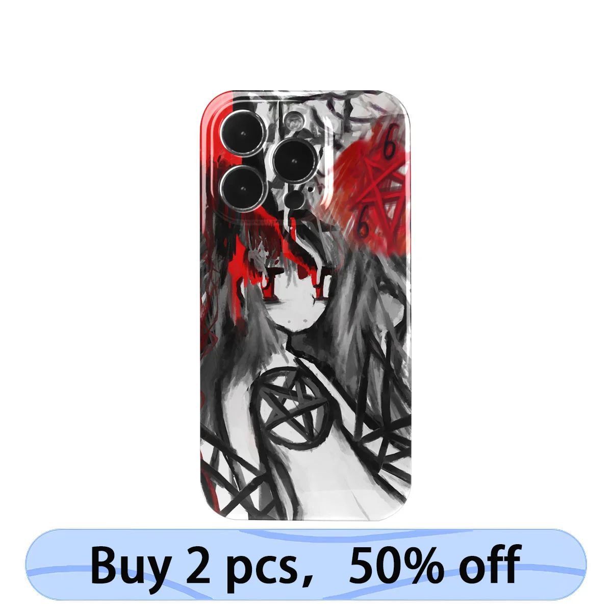 Coque Iphone Art Phone Case Dark Gothic Pentacle Subcultures IMD 2 In 1 for iPhone 15 14 13 12 11 Pro Max 8 7 Plus