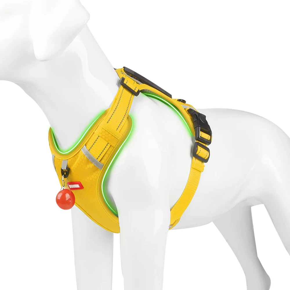 Dog Harness, Anti-Pull Pet Harness, Adjustable and Easy to Control, reflect light, Suitable for Small Medium Dogs