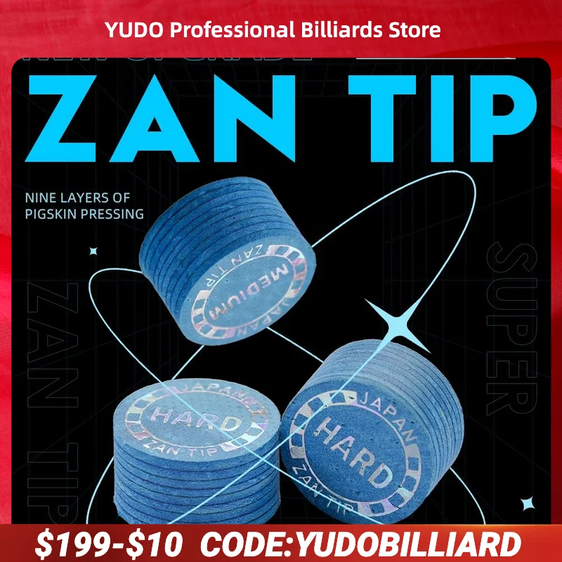 

Zan Tip Premium 14mm Pool Cue Tips Super Zan Tip Standard Professional Billiard Cue & Pool Cue Stick Tips Billiard Accessories