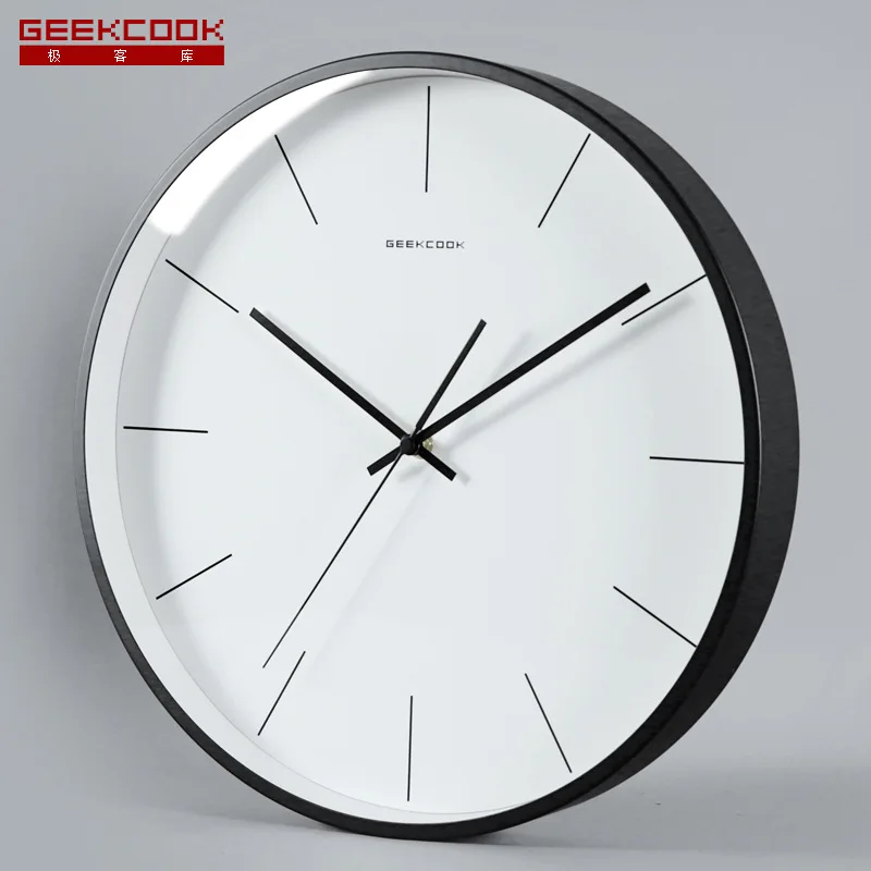 Nordic Modern Wall Clock Electroplated Metal Silent Clock