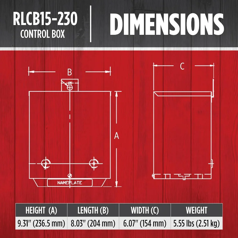 Red Lion RLCB15-230 1.5-HP 230-Volt VMC Control Box for Submersible Well Pump, Grey, 640222