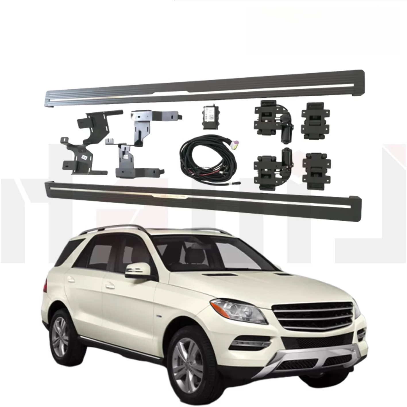 12V Automatic Retractable Electric Side Step Aluminum Alloy Anti-Slip 300KG Load Bearing SUV Running Board