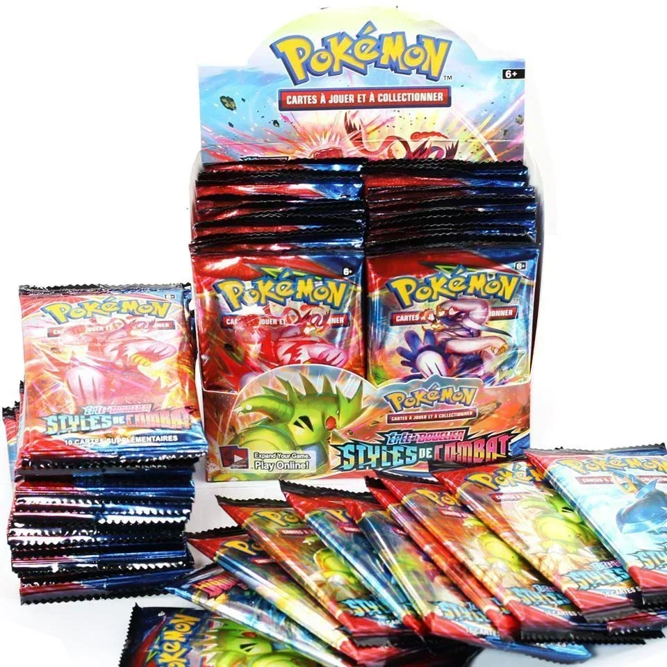 Coleção Card Booster Pack, Cartas Pokemon, Escarlate, Violeta, Sol, Lua, GX, Vmax, EX, Inglês, Francês, Espanhol, Presente