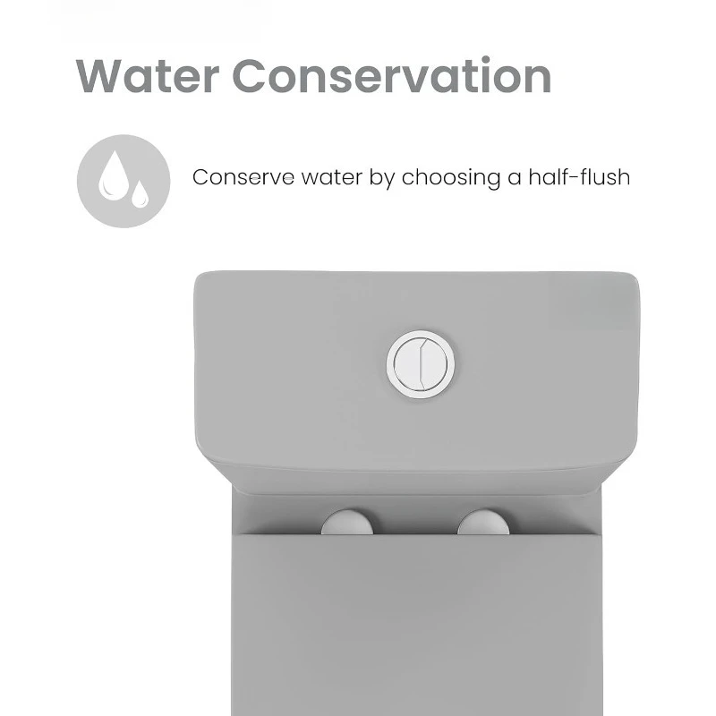 SM-1T256 مرحاض كاري قطعة واحدة، مرحاض مربع، مرحاض مزدوج الدفق 1.1/1.6 gpf، مرحاض حديث، مراحيض لـ #5