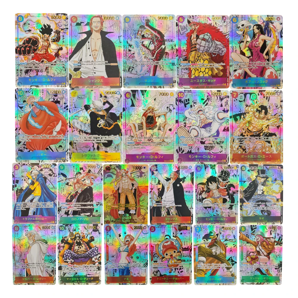 

22 шт./компл. Diy OPCG ONE PIECE японский Луффи Нами Зоро Санджи Хэнкок Шанкс флэш-карта самодельная классическая коллекционная карта аниме