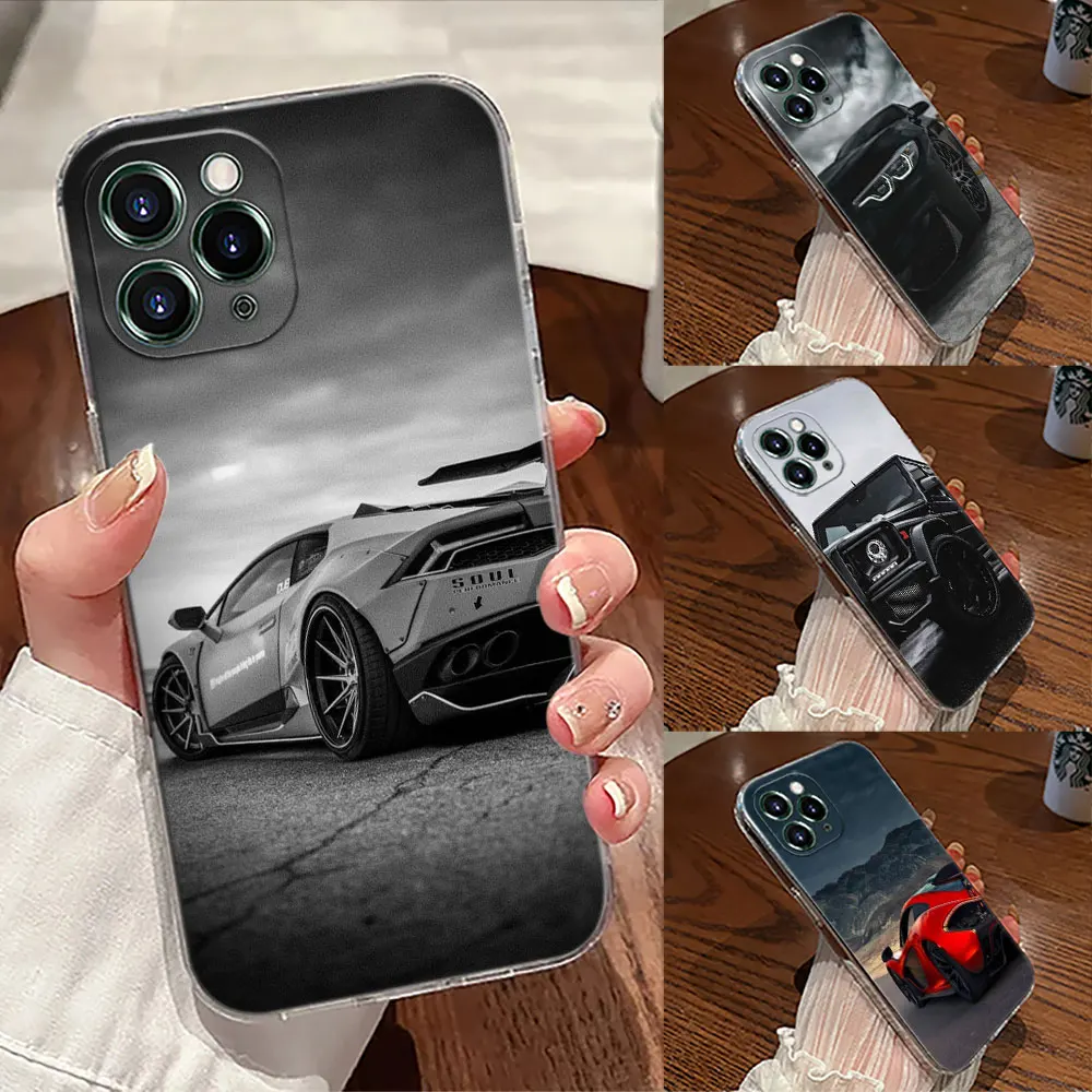Coole Sportwagen Herren Handyhülle für Apple iPhone 17 16 15 14 13 12 11 Pro Max 16 Plus 16E 17Air 17Pro Silikonhülle