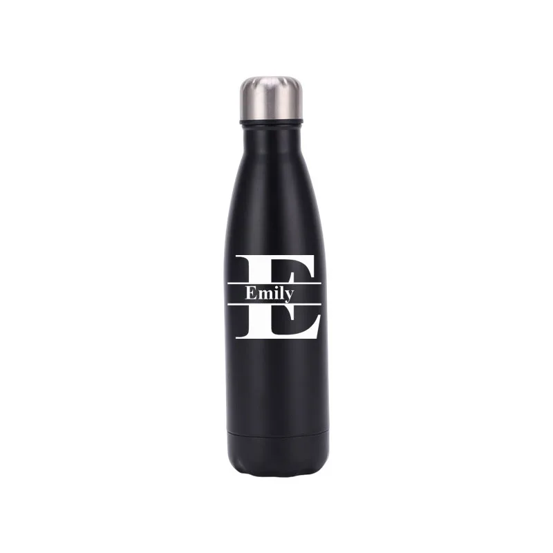 Customize Logo Image 500ML Small Mouth Thermos Cup Outdoor Car Stainless Steel Coke Bottle Double Layer Vacuum Cup Sports Kettle