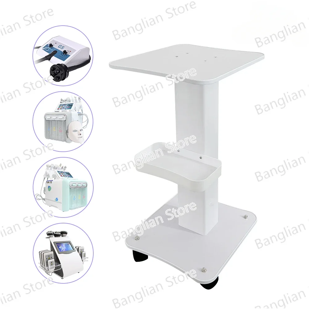 Multifunction Trolley Cart for Beauty Device ABS Aluminum Stand Beauty Salon Rolling Trolley Professional Beauty Equipment