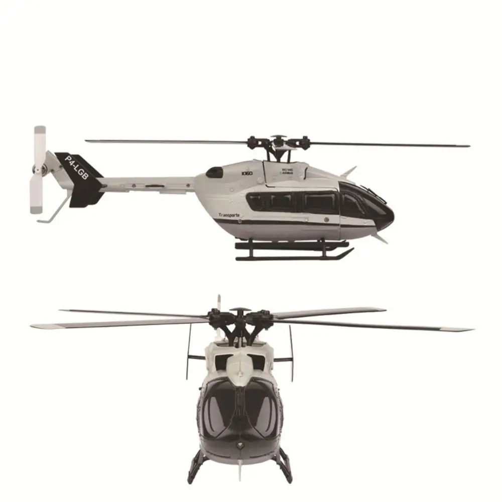 Elicottero K160 RC in plastica di alta qualità 4.0CH Elicottero volante grigio Giocattolo Ricarica USB Aereo telecomandato ricaricabile Adulti