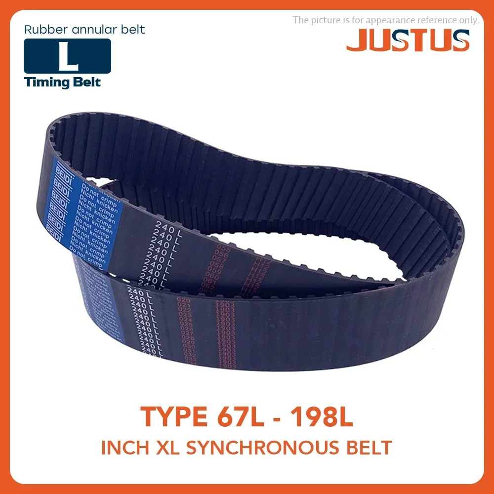 L-Type Closed Loop Timing Belt Width 12.7/15/20/25/30/38mm Pitch 9.525mm 67L 86L 98L 100L~198L  For Belt Grinder 3D Printer