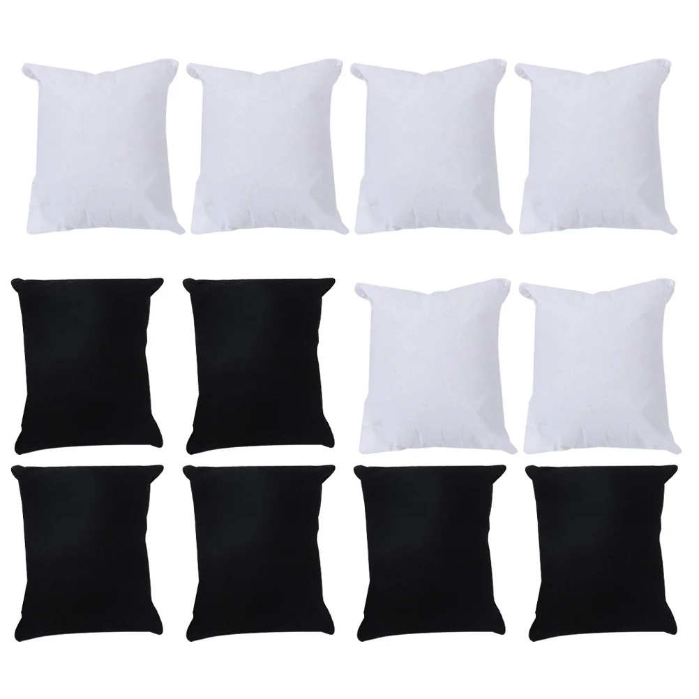 

20Pcs Jewelry Display Pillows Bracelet Cushion Holders Elegant Watch Cushions Black White Decorative Watch Pillows