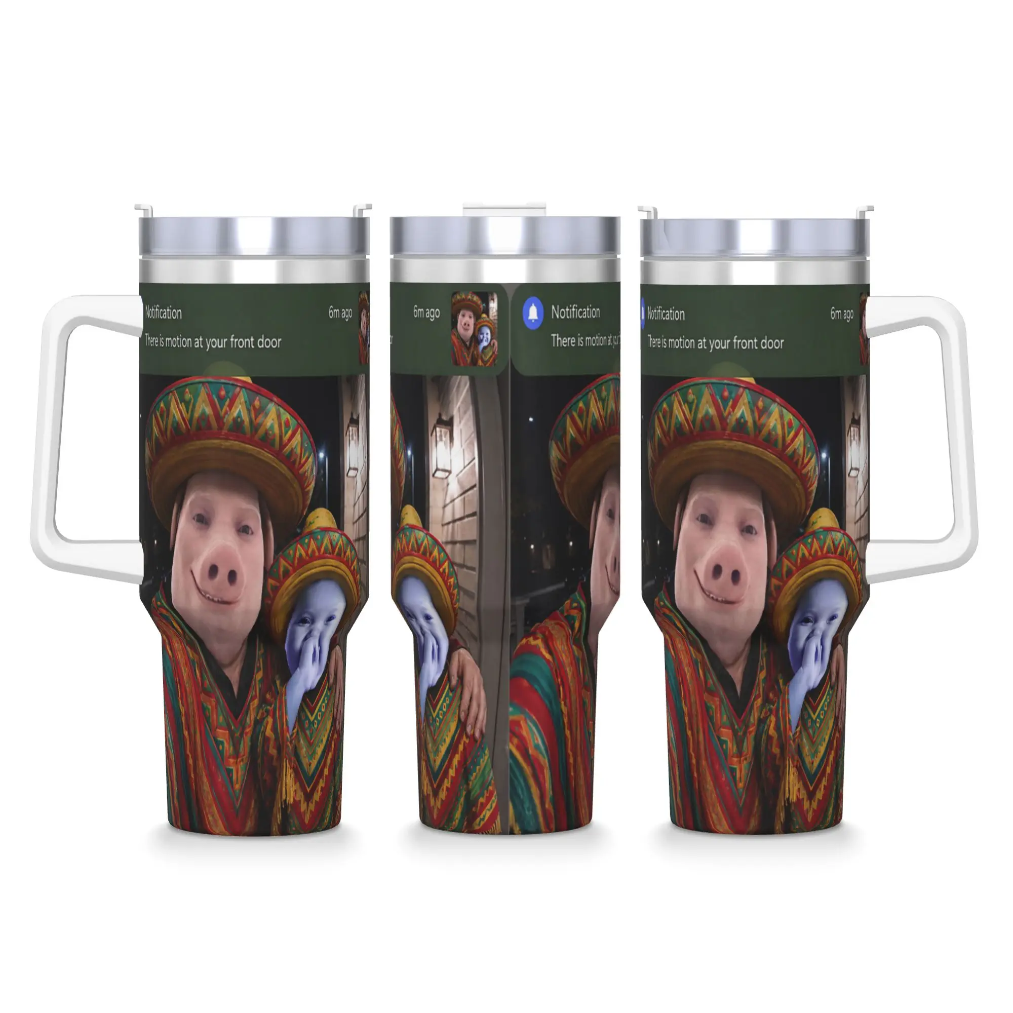 There is Motion At Your Front Door John Pork and Ai Baby Tumbler Hot Drinks Water Bottle Portable Stainless Steel Coffee Mug