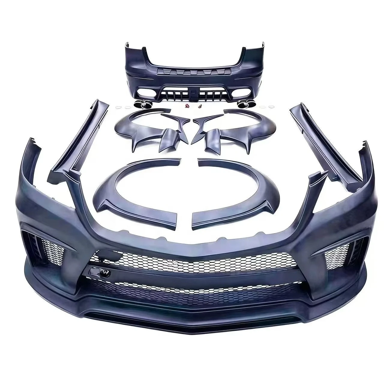 ML W166 ML350 ML400 ML63 Wide Body Kit Face-lift Upgrade with Front Bumper And Rear Bumper for Vehicle