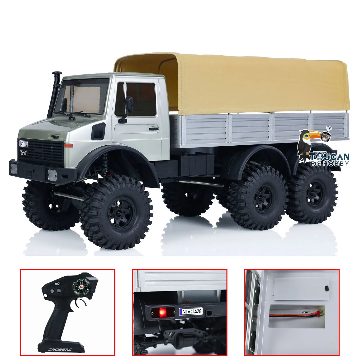 CROSSRC 1/10 RC Crawler 6x6 EMO NT6 4X4 NT4 Remote Control Off-road Vehicles Model Remote Control Cars Toys Motor ESC Radio