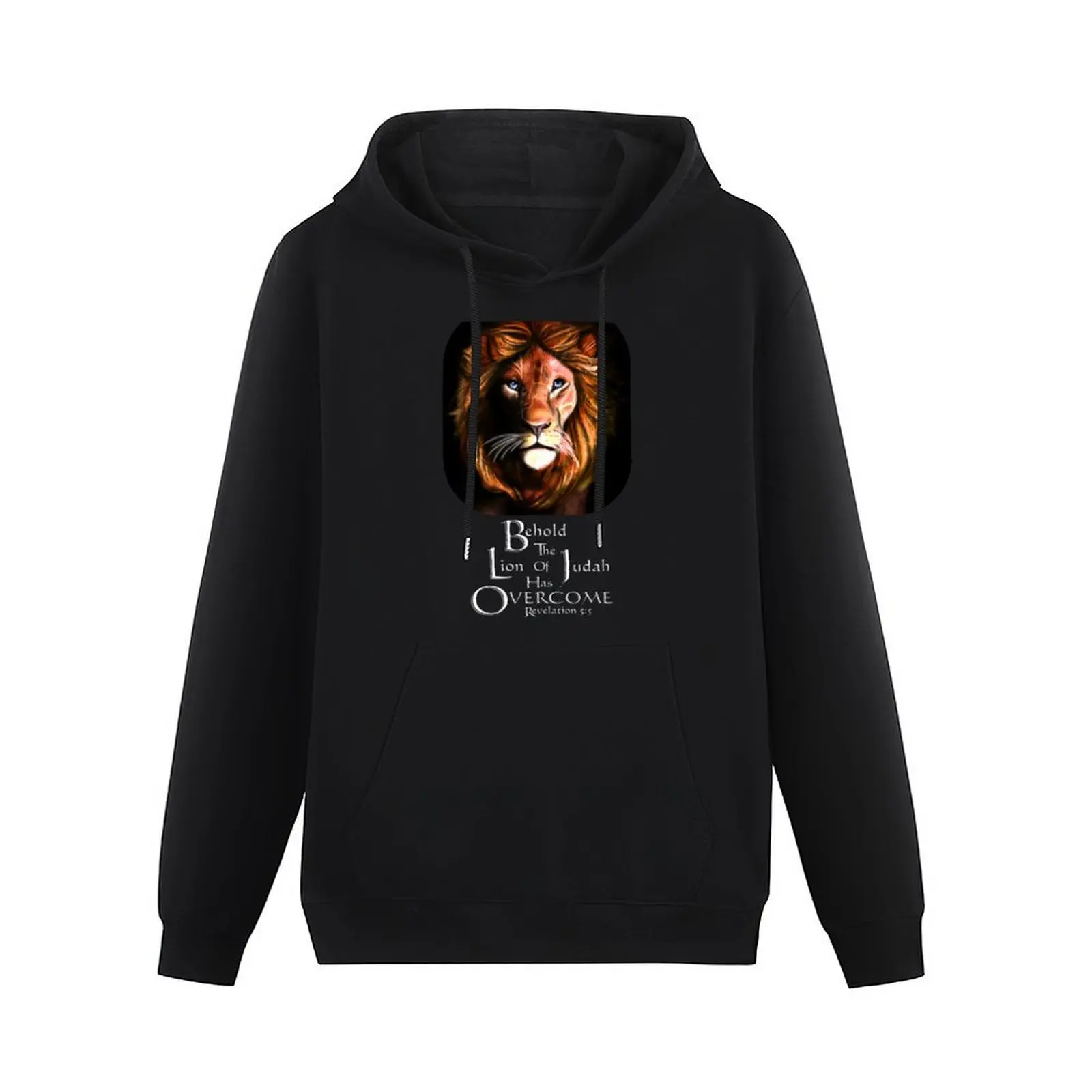 Lion of Judah With Scripture (Amber) Pullover Hoodie men's coat men's clothes blouse japanese style hoody