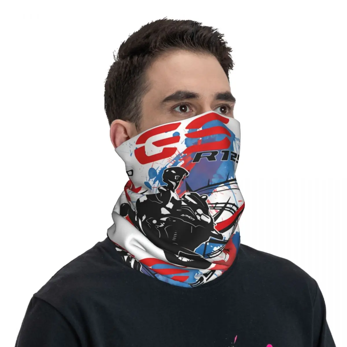 TSHIRT GS R1250 Bandana Neck Cover moto Club Gs adventure Wrap sciarpa passamontagna ciclismo Unisex adulto traspirante