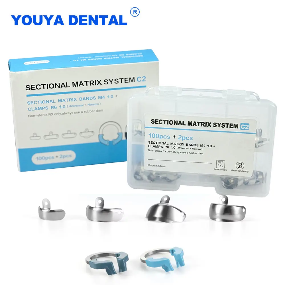 Dental Sectional Contoured Matrix System Matrix Bands NITI Nickel Metal Matrices Clamp Ring Dentist Restoration Metal Matrices